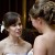 Bride talking with her maid of honor