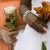 Bride with her flowers and bracelet