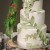 Nature-themed wedding cake with wildflowers